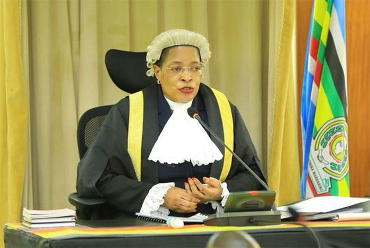 Speaker Anita Among presiding over parliament