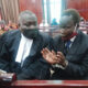 Lawyer Caleb Alaka together with the accused Thomas Kwoyelo