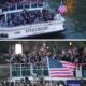 LeBron James and Coco Gauff bearing the flag for Team USA in Paris