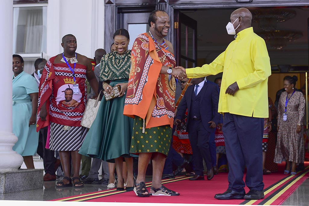 President Museveni bids farewell to Eswatini King His Majesty Mswati III and delegation after 3 days