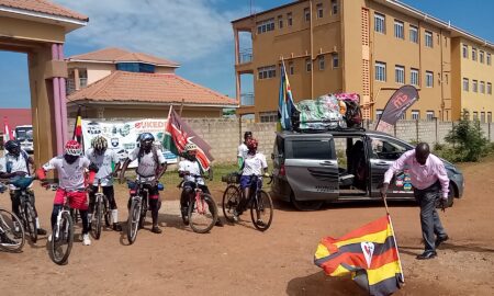 RDC Tukei flagging off the riders Photo By George Emuron