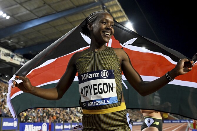 Kipyegon wins again Tebogo and Crouser upset at Diamond League finals