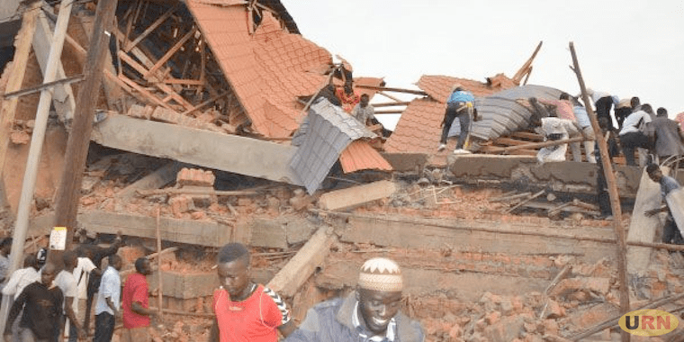 Makindye collapsed building rubble 1