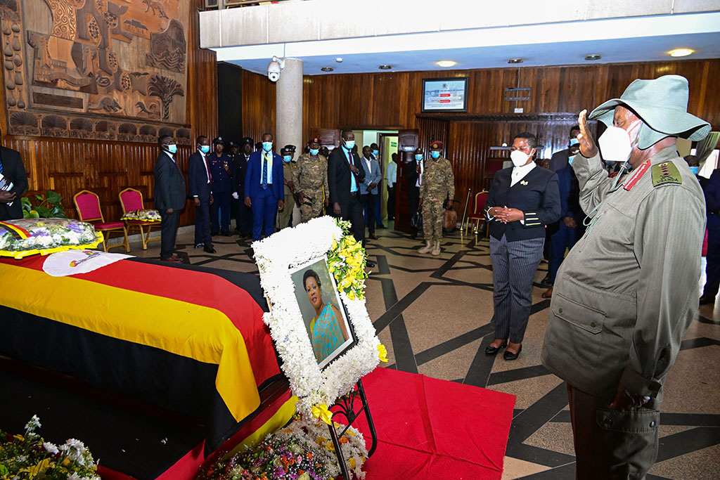 President Museveni salutes