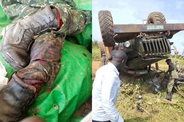 24 UPDF Soldiers Injured as Military Truck Overturns