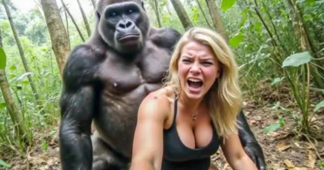Panic as Gorilla Charges Towards Tourist, What It Did to Her Leaves Many in Shock (WATCH)