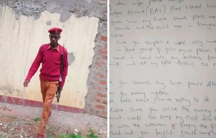 SAD NEWS!! Uganda prison officer Secretly Ends His Life Due To Depression, Leaves A Note Behind