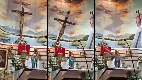 Catholic Priest Dies After Huge Wooden Cross Falls on Him During Live-Streamed Mass